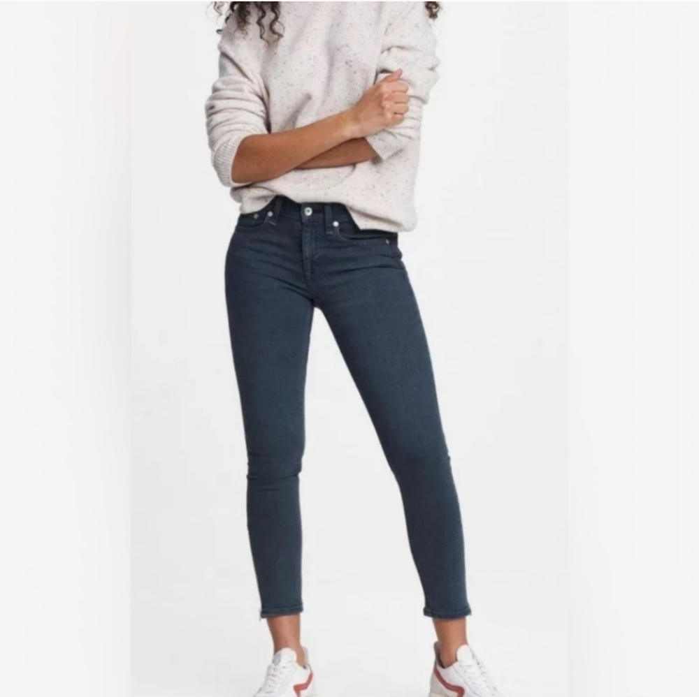 RAG & BONE KATE MID RISE ZIPPER ANKLE SKINNY JEANS IN MINNA SIZE 29